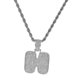 thumbnail image 5 of circón cristal de la 'L / K / JH / I' colgante collar 18K chapado en oro hombres mujeres joyería de moda Plata Fernando Collar de la letra de Hip Hop, 5 of 6