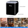 thumbnail image 4 of ZOKOP 120V 150W 44lbs/20kg/24h Ice Maker ABS Transparent Cover/Display Commercial/Home ,Silver Black Optional, 4 of 15
