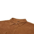 thumbnail image 3 of Men Button Down Shirts Cual Long Sleeve Lapel Collar Solid Color Slim Fit Corduroy Tops for Autumn, 3 of 7