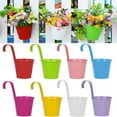 Halloween Saving 2024！1 Pack Flower Pots,Large Metal Iron Hanging