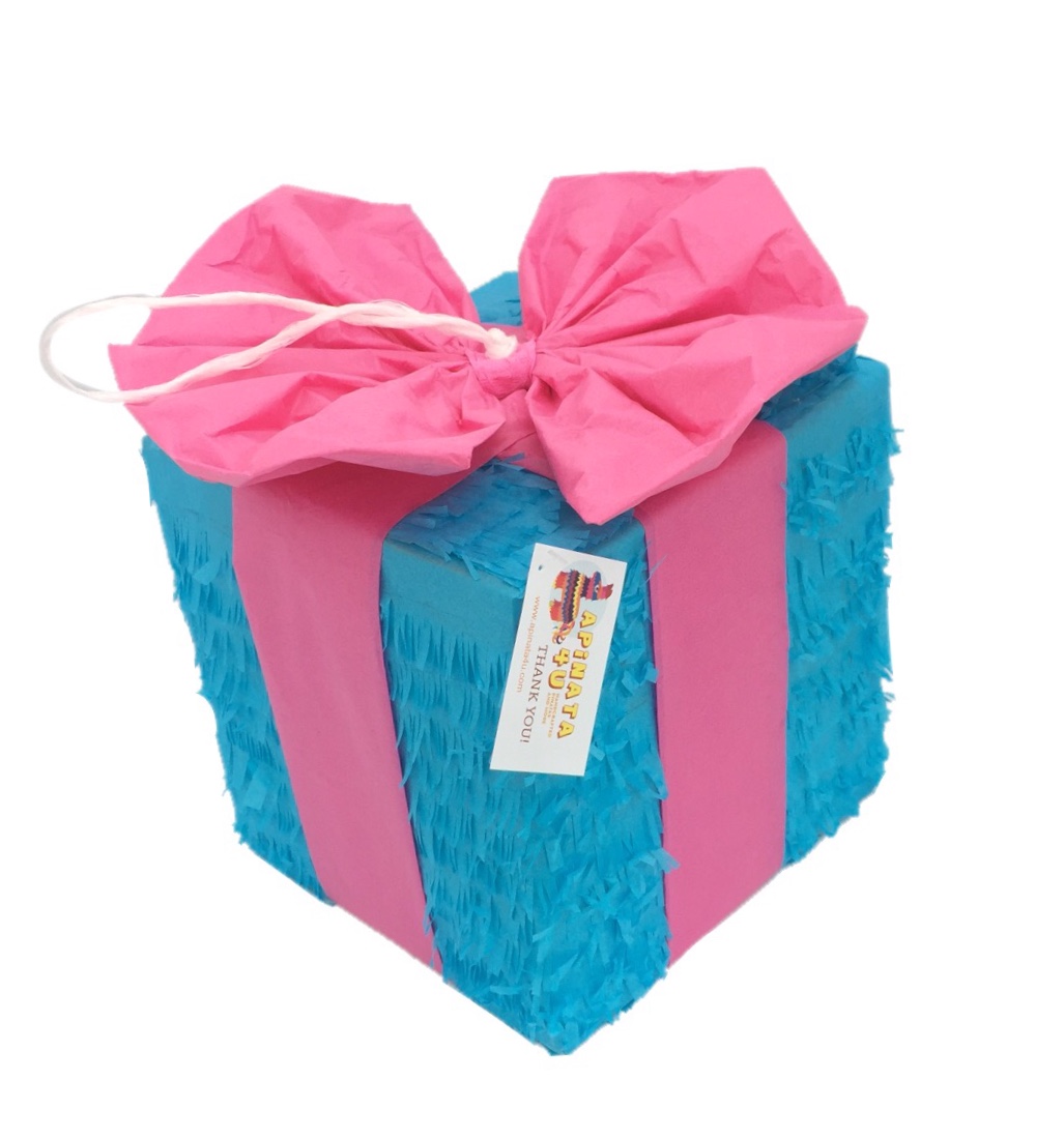 Gender Reveal Pinata Gift Box Style