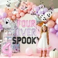 thumbnail image 5 of Halloween 4th Birthday Decorations Cute Pink Purple Theme Party Supplies Set, 5 of 7