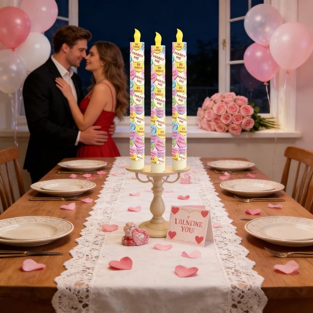 Lámpara de Vela Simulada, Decoración para Fiestas, Velas Falsas, Tallos Desgarrados, Cera, Lámpara de Vela con Control Remoto