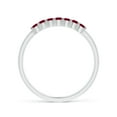 thumbnail image 2 of ANGARA Natural Half Eternity Seven Stone Ruby Wedding Ring in 925 Sterling Silver for Women (Size-2mm) | July Birthstone, Birthday, Anniversary, Jewelry Gift for Women | Natural Ruby Ring, 2 of 9
