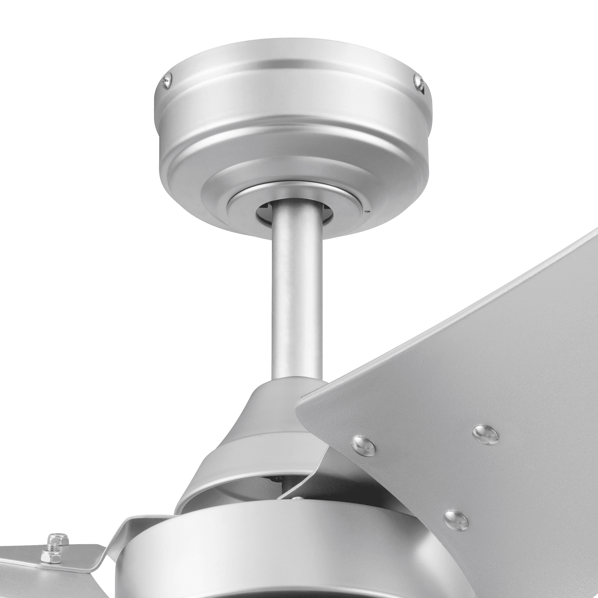 Better Homes & Gardens 56” Silver Modern Indoor/Outdoor LED Ceiling Fan with 3 Blades, Pull Chains & Reverse Airflow
