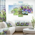 thumbnail image 1 of Spring Violet Flowers on Mountain - Floral Canvas Art Print, 1 of 3