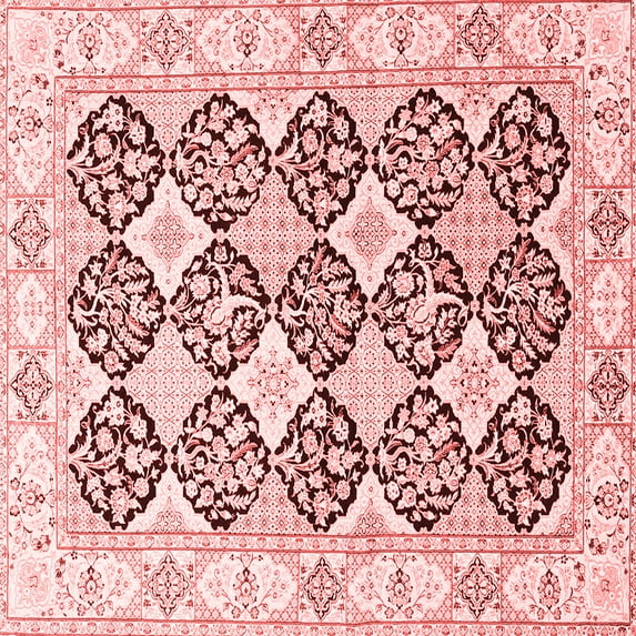 Ahgly Company Indoor Square Persian Red Traditional Area Rugs, 5' Square