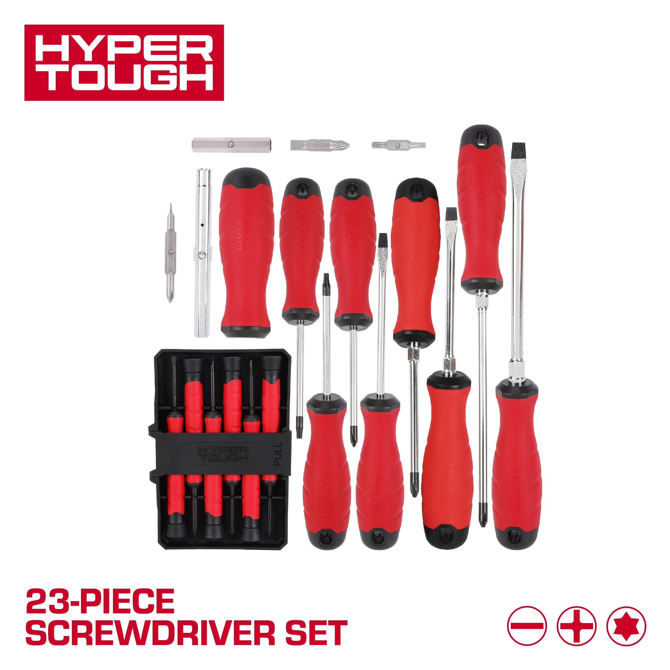 Hyper Tough 28-Piece Security and Screwdriver Bit Set in Case