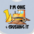 thumbnail image 4 of Inktastic I'm 1 and Crushing It Construction 1st Birthday Boys or Girls Baby Bib, 4 of 4