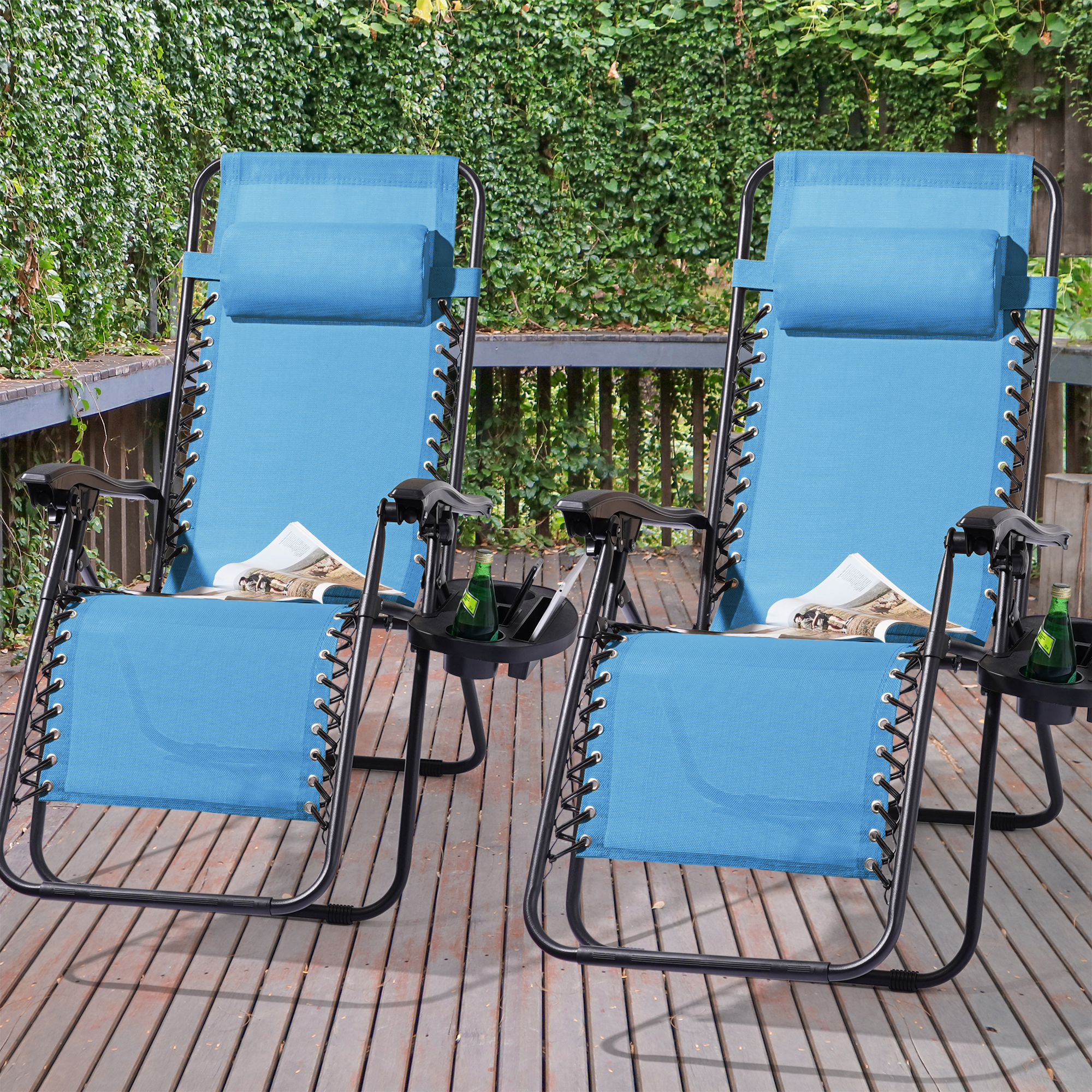 CHYVARY Set of 2 Oversized Zero Gravity Patio Reclining Lounge Chair