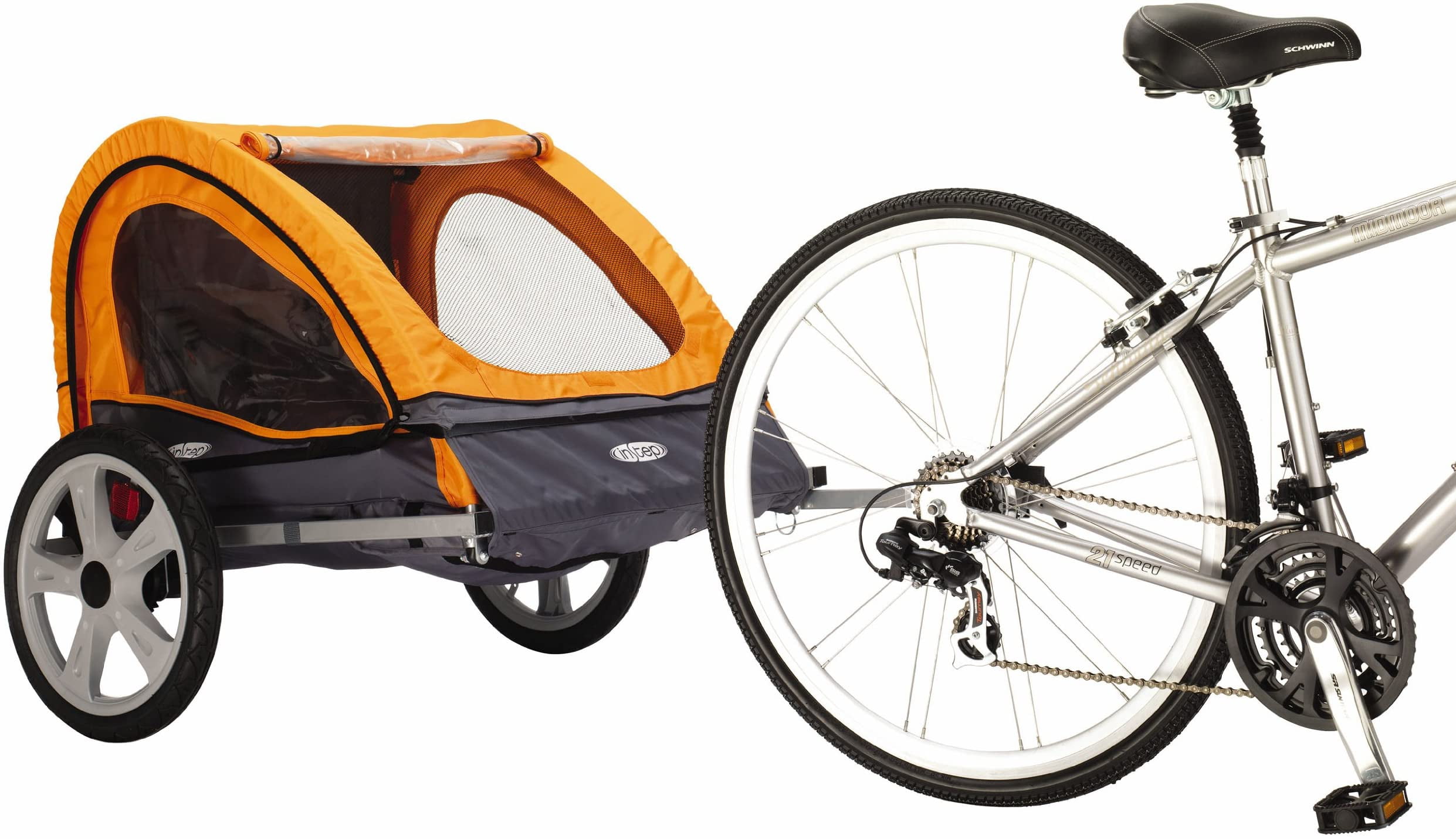 Instep Quick-N-EZ Double Tow Behind Bike Trailer Converts to Stroller/Jogger 