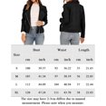 thumbnail image 2 of Chaqueta Chaqueta de motociclista para mujer Traje diario de ajuste holgado con cremallera de color sólido (Negro M) Cgtredaw Negro T M para Mujer, 2 of 6
