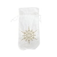 thumbnail image 2 of Matsuzay Funda navideña de felpa para botella de vino, bolsa bordada de copo de nieve con cordón, de comedor, cerveza, fiesta de Navidad, Bar, Kits de decoración para fiestas Dorado Matsuzay  HA068791-02, 2 of 6