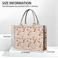 thumbnail image 3 of Large Capacity Tote Bag,Breast Cancer Awareness Pink Ribbon Floral Pattern Handbag Fashion Luxury Tote Bag,15.7"x13"x 5.1" Inches,Laptop Compatible, 3 of 6