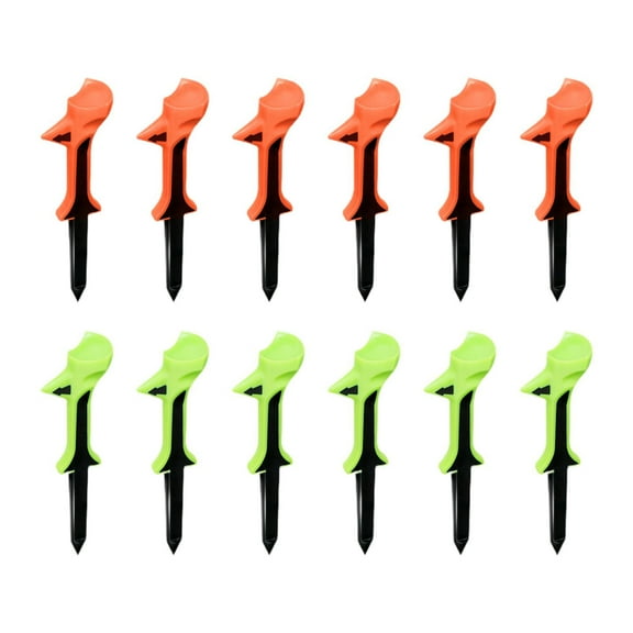 Vsenkes 12 Pieces 10 Degree Golf Ball Tees 83mm Golf Tees for Backyard Driving Range