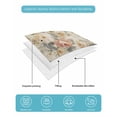 thumbnail image 5 of Quilts Twin-XL Size Bedding Set, White Pink Beige Peony Lightweight Quilted Comforter, Farmhouse Vintage Floral Botanical Soft Bedspread Coverlet with Pillow Covers for All Season, 68" x 98", 5 of 7