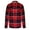 Red/Navy, variant on Mens Sherpa Lined Checked Shirt Jacket