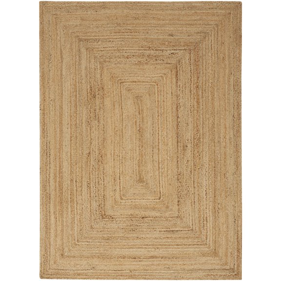 Nourison Handwoven Natural Jute Indoor Area Rug Natural 5' x 7'