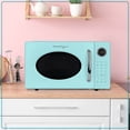 thumbnail image 3 of Nostalgia 1.1 cu ft Retro Microwave Oven, 1000W Countertop Microwave Oven with 8 Auto Cook Programs, Aqua, 3 of 8