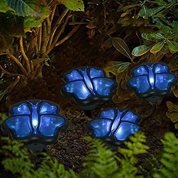 Cadena De Luces Led Solares Bird Animal Holiday Lights impermeable para Pathway Deck Lawn Patio (mariposa)