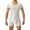 White, variant on sunsanly Men Romper Smooth Glossy Surface Highly Elastic Skinny Short Sleeves Solid Color O Neck Tight Fit Fitness Nightclub Playsuit Slim Fit Top