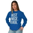 thumbnail image 4 of Best Niece Ever Cute Family Relative Women Plus Size Long Sleeve Graphic Tee Brisco Brands 3X, 4 of 5