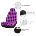 thumbnail image 4 of Uemuo Purple Black Buffalo Plaid Pattern Car Seat Covers for Front Seats Waterproof Seat Covers for Cars, Universal Auto Front Seats Protector Fits for Car-1, 4 of 6