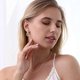thumbnail image 2 of Pendientes de aro de oro grueso para mujer, aros abiertos huecos con forma de gota de agua, hipoalergénicos chapados en oro, joyería de moda para mujeres y niñas, 2 of 6
