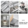 thumbnail image 6 of 16"X79" Silver Texture Contact Paper Kitchen Oil Proof Wallpaper Peel and Stick Contact Paper Self Adhesive Aluminum Foil Waterproof Wallpaper for Kitchen Countertop Cabinet Drawer Liner Shelf Liner, 6 of 7