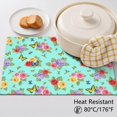thumbnail image 5 of Placemat, Pioneer Flower Floral Print Pattern Place Mats Table Mat Set Of 2, PVC Washable Placemats for Party Kitchen Dining Decoration, 18x12 Inch, Fade Resistant, 5 of 6