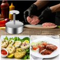 thumbnail image 5 of Prensa para hamburguesas, Prensa para hamburguesas de acero inoxidable 304, Prensa para hamburguesas de carne molida ajustable, fácil de usar, Prensa para hamburguesas antiadherente para reuniones de, 5 of 5