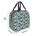 thumbnail image 3 of Honeii PUG HEAD And Flower Print Lunch Bag Women, Lunch Box Lunch Bag for Women Adult Men, Small Leakproof Cute Lunch Tote Large Capacity Reusable, 3 of 8