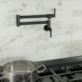 thumbnail image 4 of Kichae Matte Black Pot Filler Faucet, Wall Mount Kitchen Faucet with Double Joint Swing Arm and Single Hole 2 Handles, 4 of 9