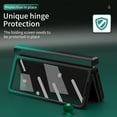 thumbnail image 6 of SaniMore for Samsung Galaxy Z Fold 5 7.6" 2023 Case, Hinge Protection Tempered Glass Screen Protector 360°All-inclusive Drop Resistant Shockproof Anti-greasy Folding Cover, Deep Green, 6 of 7