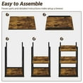 thumbnail image 5 of Yaheetech 3 Tier Side Table with Shelf for Living Room, Rustic Brown, 5 of 8