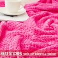 thumbnail image 5 of Exclusivo Mezcla Waffle Textured Extra Large Fleece Blanket, Super Soft and Warm Throw Blanket for Couch, Sofa and Bed (Hot Pink, 50"x70")-Cozy, Fuzzy and Lightweight, 5 of 9