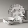 thumbnail image 5 of Safdie & Co. Sketch Porcelain Dinnerware Set + Black Flatware, 5 of 5