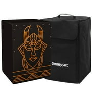 Sawtooth Harmony Series Hand Stained Spirit Design Satin Black Large Size Cajon with Carry Bag