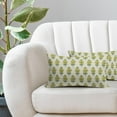 thumbnail image 2 of Sage Green Yellow Floral Lumbar Pillow Covers 12x20 Set of 2 Spring Flower Leaves Print Rectangle Decorative Throw Pillow Cases Outdoor Farmhouse Decoration for Sofa Couch Bed, 2 of 6