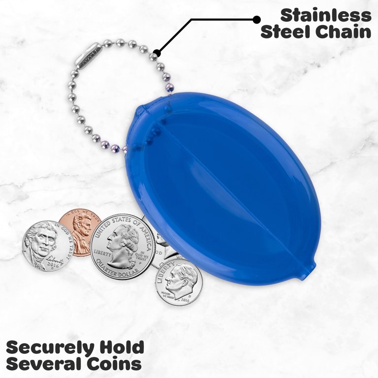 Oval rubber coin purse change holder sale