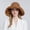 44_Coffee, variant on Lroveb Bucket Hats for Women Outdoor Sunscreen Sun Hat All Match Tethered Double Sided Large Brimmed Hat