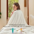 thumbnail image 2 of U by Bedsure Fleece Blankets Queen, Soft & Thick, Heavy 500Gsm Anti-Static Design, Ideal for Couch & Sofa, Cream, 90x90 inch, 2 of 5