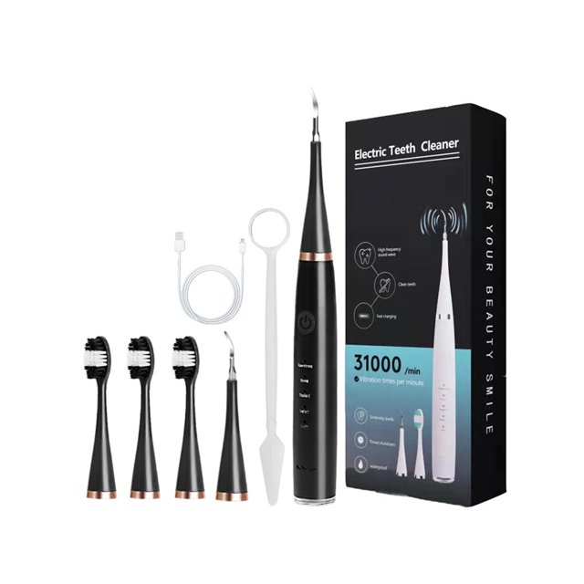 Soidarity Cepillo de eléctrico, palillo de dientes, eliminador de placa dental, hilo de agua, suministros ergonómicos de alta frecuencia cuidado de los oídos Schwarzes Upgrade Soidarity CE001599-06B