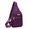 thumbnail image 2 of Sbnonk Travel Fashionable Chest Bag for Women Lightweight Large Capacity Fabric Waterproofing Sling Bag Convenient Crossbody Front Pack Backpacks Purple, 2 of 6