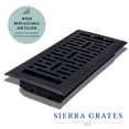 thumbnail image 2 of Sierra Grates 4” x 10" Metro Design Floor Register With Air Filter - Cast Iron Black finish - Vent Covers for Home Floor, 2 of 3
