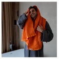 thumbnail image 2 of Luxury Japanese Cotton Waffle Bath Towel | Plush, Absorbent, and Quick Dry | Storage Bag Included (Coral Orange, 67" x 34"), 2 of 5