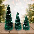 thumbnail image 5 of Byujiro Mini Christmas Tree for Tabletop Christmas Velvet Ornaments 3 Piece Set Christmas Tree Tray Table Shelf Ornaments Scene Decoration Decorations Portable Holiday Tree Christmas Decorations, 5 of 6