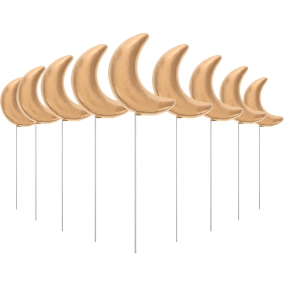 Raindrops 10Pcs Golden Moon Cake Toppers Unique Design for Wedding Birthday Cake Decorations