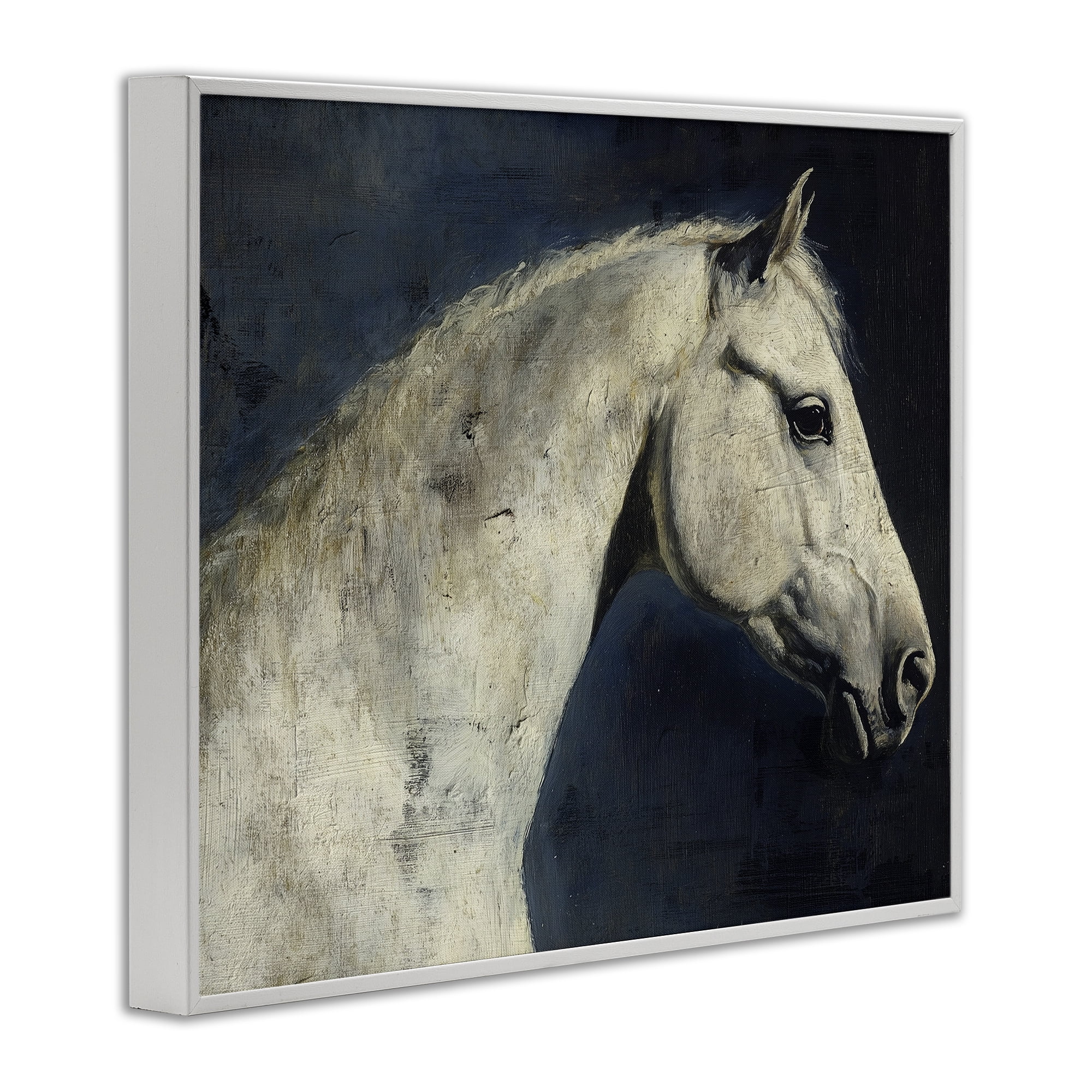 Stupell Industries Equine On The Blue Night White Framed Giclee Art, design by Svetlana Aleynikova