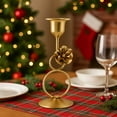 thumbnail image 6 of CuiLiyq Candlestick Holders, Christmas Decorations, Christmas Iron Metal Candlestick with Flower Decor, for Candlelight Dinner Holiday Decoration, 6.69 Inch, 6 of 6